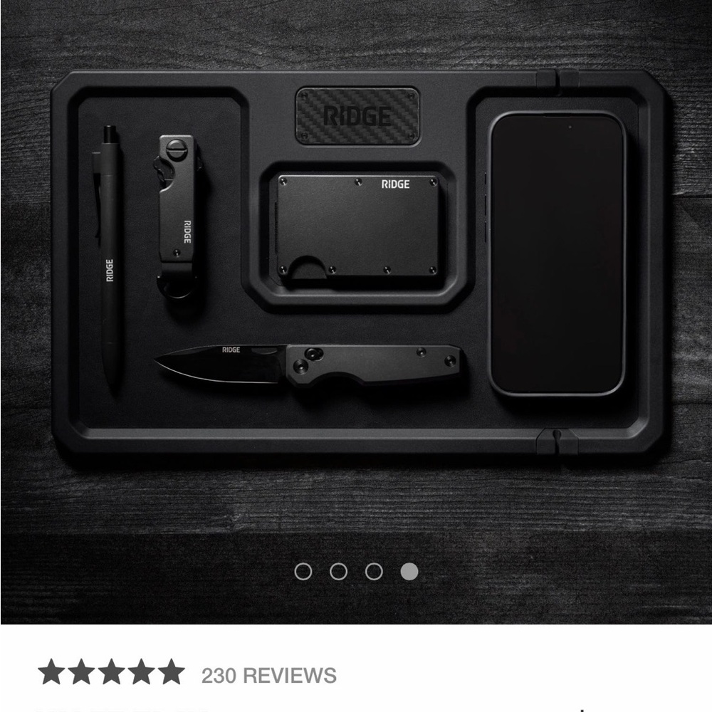 RIDGE Black Electronics Organizer/Valet Tray - Picture 2 of 2